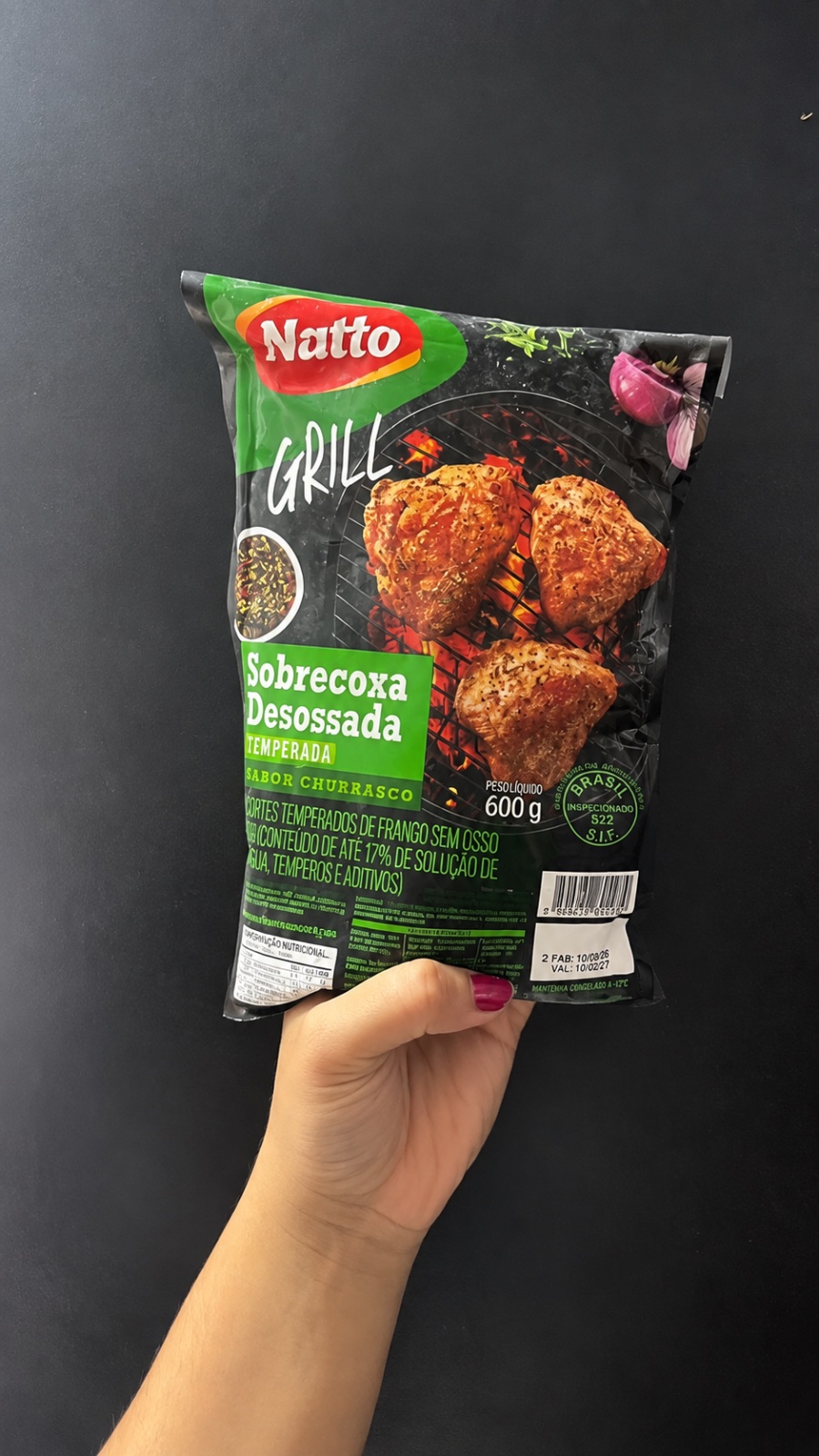 SOBRECOXA DESOSSADA TEMPERADA - NATTOGRIL